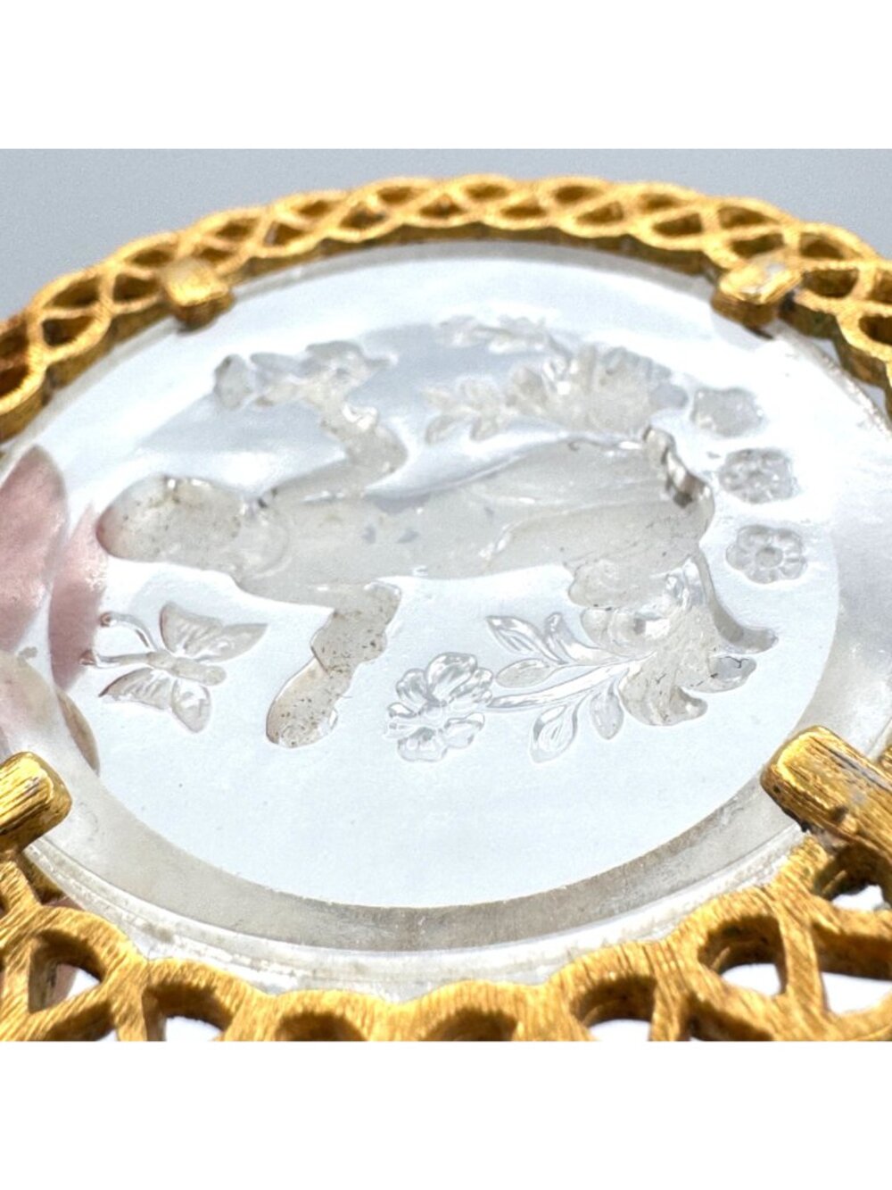 Vintage Trifari Zodiac Pendant Virgo Intaglio Vermeil 24” 925 Chain September - Picture 14 of 14